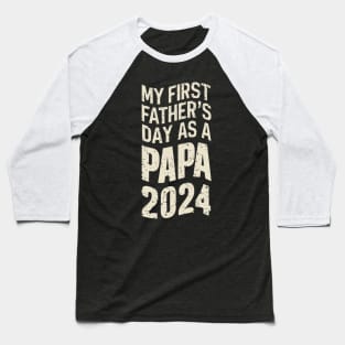 First Time Dad Est 2024 Baseball T-Shirt